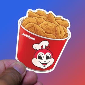 Jollibee Chicken Joy Bucket Sticker: Filipino Pinoy Pride, Filipino Gifts