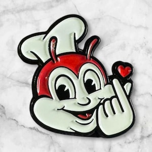 Regalos filipinos 1" Jollibee Dedo Corazón Esmalte Pin Filipinas Filipino Pinoy Pinay Pinas Pilipinas