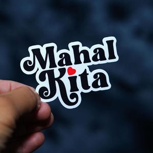 Mahal Kita Sticker: Filipino Love Decal for Laptop, Car, Water Bottle