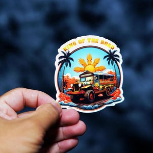 Philippine Jeepney Sticker: Filipino King of the Road Die Cut Decal