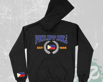 Sweat à capuche drapeau philippin : cadeau de la fierté philippine
