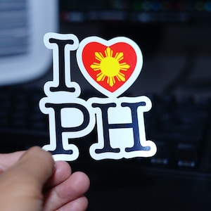 I Heart PH Sticker: Filipino Pride Die Cut Decal