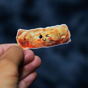 Filipino Gifts Kawaii Lumpia Die Cut Sticker for Car Laptop Wall Water bottle Filipino Pinoy Pinay Philippines
