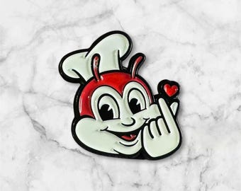 Regalos filipinos 1" Jollibee Dedo Corazón Esmalte Pin Filipinas Filipino Pinoy Pinay Pinas Pilipinas