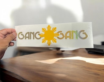 Filipino Pride Vinyl Decal Sticker: Pilipinas Sun Car Window