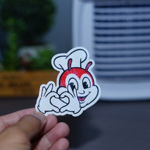 Jollibee Hand Heart Die Cut Sticker: Filipino Pinoy Gift
