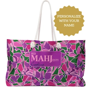 Personalized Mahjong Bag - Mahjong Tote Bag - Personalized Mahjong Gifts - Bag for Mahjong Racks - Custom Gift for Mahjong Lover