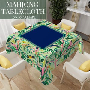 Mahjong Tablecloth - Mahjong Card Table Cover - Mahjong Gifts - Mahjong Lover - Mahjong Mat With Rules - Mahjong Table Cloth