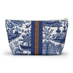 Mahjong Blue Mahjong Tile Bag - Mahjong Pouch - Mahjong Gifts - Mahj Tile Tote Bag - Mahjong Tiles Holder - Accessory Pouch w T-bottom