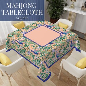 Mahjong Tablecloth - Mahjong Table Cover - Mahjong Table Mat - Mahjong Accessories - Mahjong Gifts - Mahjong Tote Bag - Mahjong Tile Bag