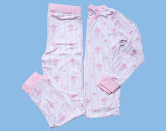 Light Pink Hydrangea  Bamboo Pajama Set | Bamboo Baby & Toddler Pajamas, Classic Simple Grandmillenial Style | Quality Bamboo Two-Piece Set