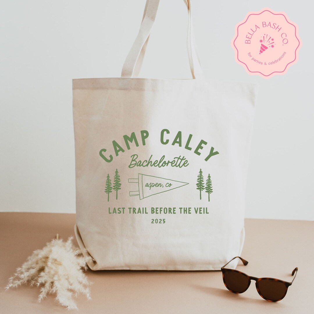 Custom Camp Bachelorette Canvas Tote Bags, Camp Bachelorette, Last ...