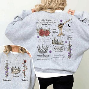 Dwustronna, bezsilna, książkowa koszulka, bluza Kai Azer I Love You, romantyczna koszulka z cytatami, lekkomyślna koszulka z książką, koszulka prezentowa dla miłośników książek