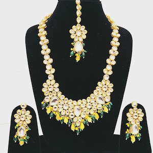 Kundan Long Necklace Set/Long Bridal Set//Long Kundan Necklace/Polki /Indian jewelry/layered necklace / Kundan rani haar/Rani Haar Necklace