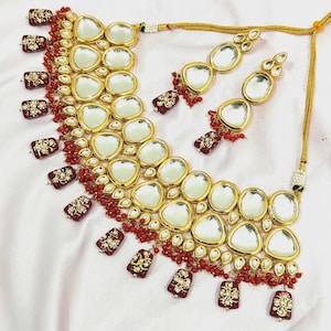 Kundan Meenakari Necklace Set: Bollywood Bridal Jewelry
