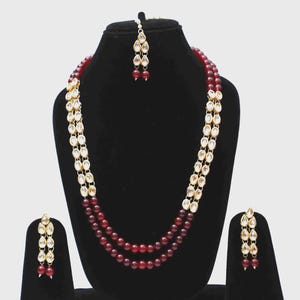 Premium High Quality Elegant Kundan Raani Haar | Long Bridal Necklace Set | Fine Jewelry | Kundan Long Necklace | Traditional Bridal Jewelry