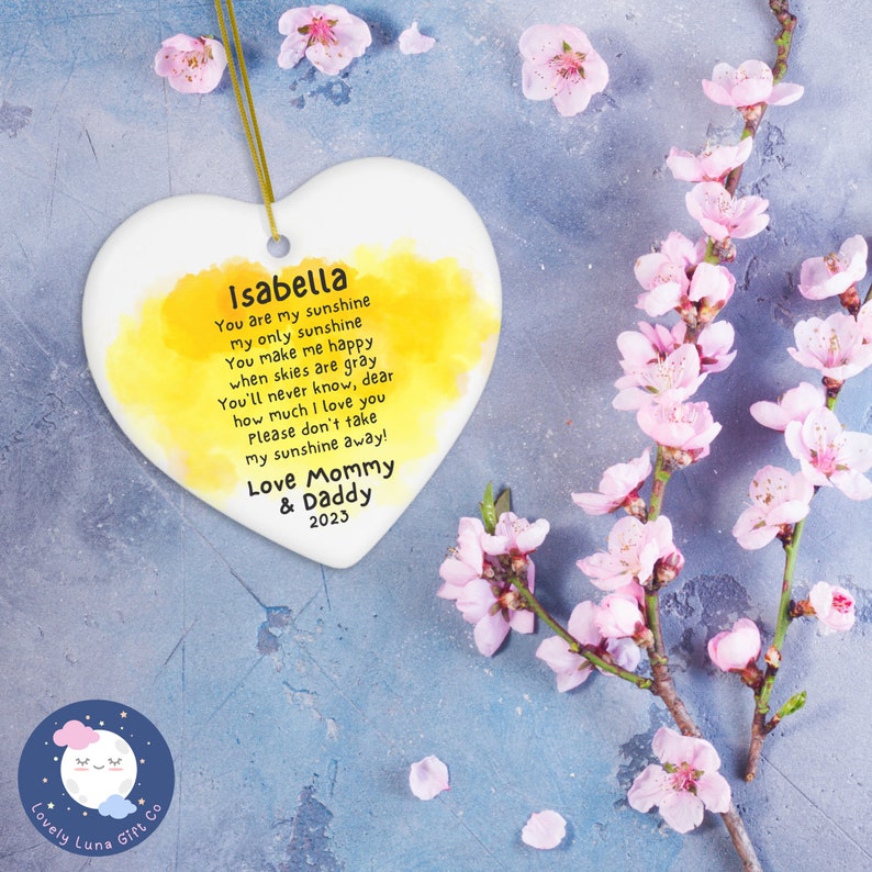 You Are My Sunshine Personalized Ceramic Keepsake Ornament Cute Gift you-are-my-sunshine-personalized-ceramic-keepsake-ornament-cute-gift