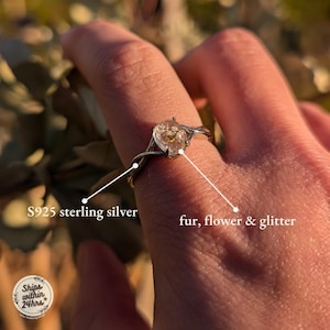DIY Pet Ashes Ring Kit: Sterling Silver Cremation Jewelry, Hair Keepsake