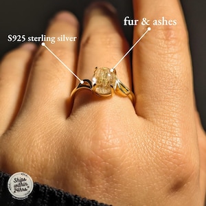 Dewy Ring • DIY Pet Ashes Ring Kit• Pet Ashes Ring •18K Gold •Ashes Jewelry•Pet Fur Keepsake • Tribute Gift•Pet Ashes Ring Cremation Jewelry
