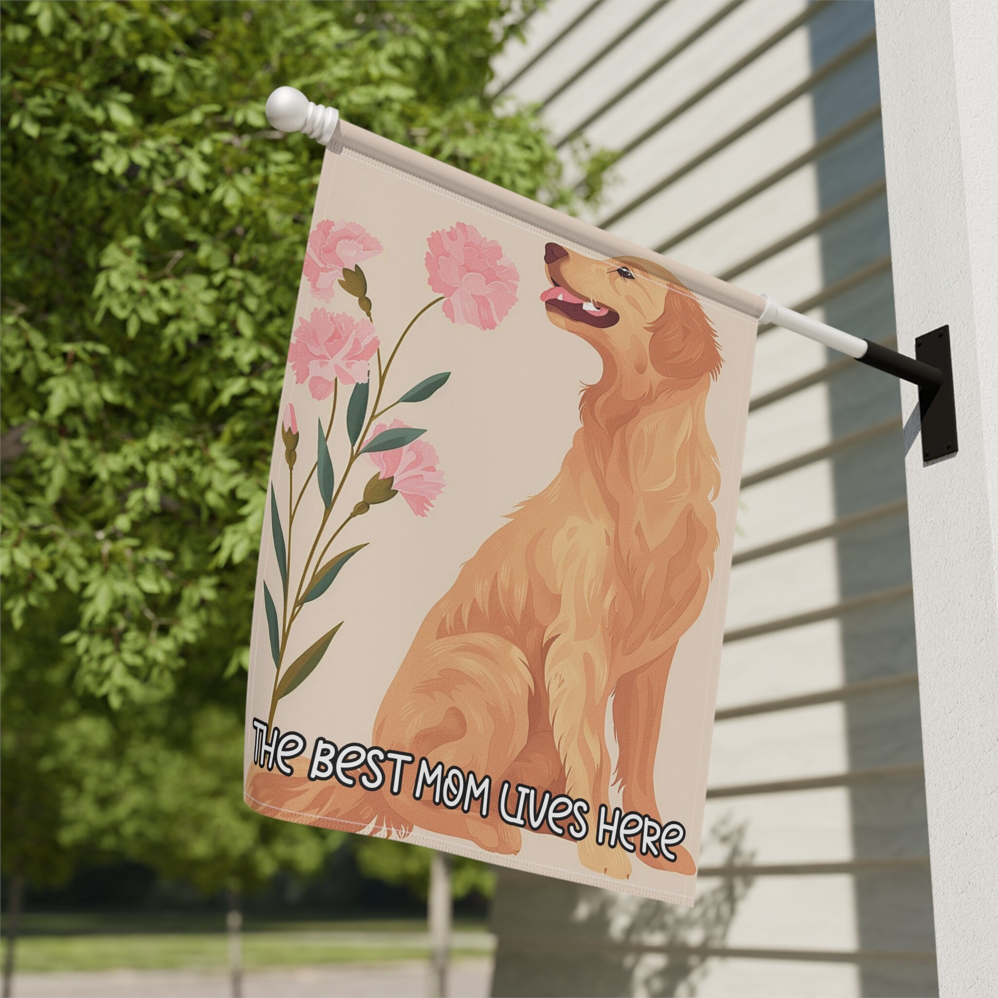 Discover Golden Retriever Dog Mother's Day House Flag