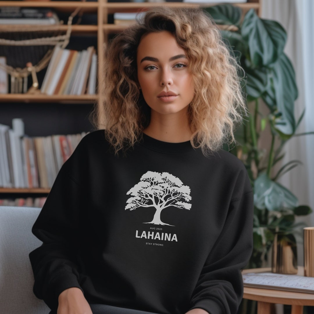 Lahaina Support Maui Sweatshirt Front Design Minimalist Design - Etsy