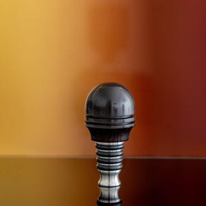 Hand-turned Wooden Bottle Stopper - Genuine African Blackwood | Premium FDA-Grade Stainless Steel & Nitrile Hardware