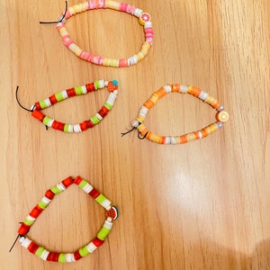 fruit clay bracelets