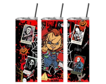 Chucky Tumbler Design 20oz tumbler PNG Instant Download, Halloween Tumbler PNG, Designs Sublimation
