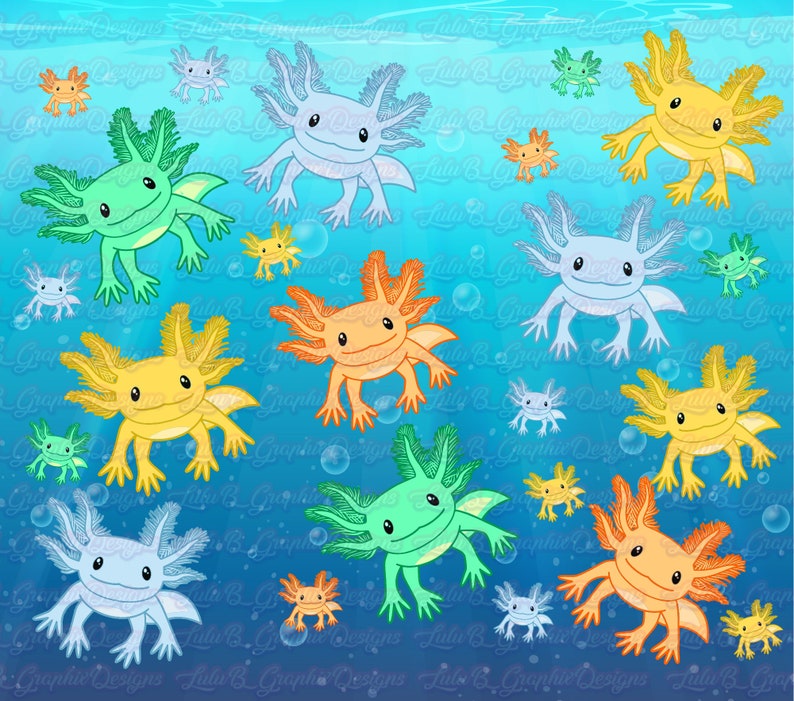 Axolotl Design 20oz Tumbler PNG Instant Download, Tumbler PNG, Designs ...