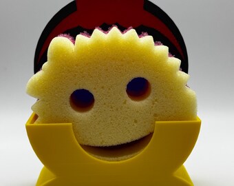 Schneewittchen-Schwammhalter, 3D-gedruckter Küchenreiniger-Organizer mit Abfluss, witziges Geschenk für die Küchenarbeitsplatte