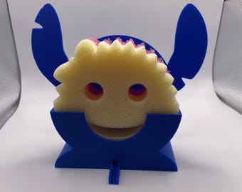 Schwammhalter mit Stichmuster, 3D-gedruckter Küchenreiniger-Organizer mit Abfluss, witziges Geschenk für die Küchenarbeitsplatte