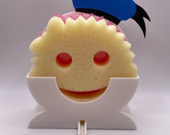 Porta spugna Donald Duck Scrub Daddy / Organizzatore da cucina Disney stampato in 3D / Divertente accessorio regalo