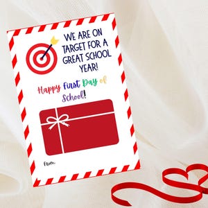 Back to School Teacher Appreciation Gift Card | Printable Teacher Thank You Card | Digital Download | Teacher Gift for First Day of School