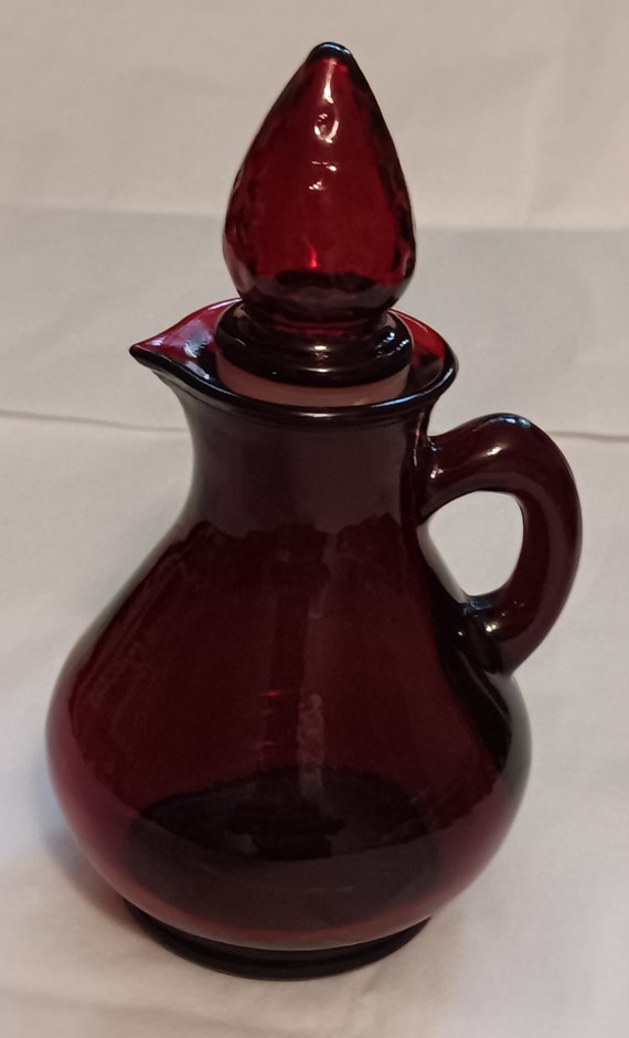 Vintage Avon Red Perfume Bottle and Jars Boudoir De… Gem