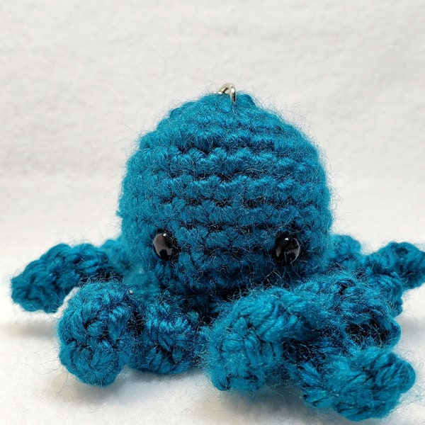 keychain octopus crochet accessory for purse gift for friend keychain crochet octopus turquoise