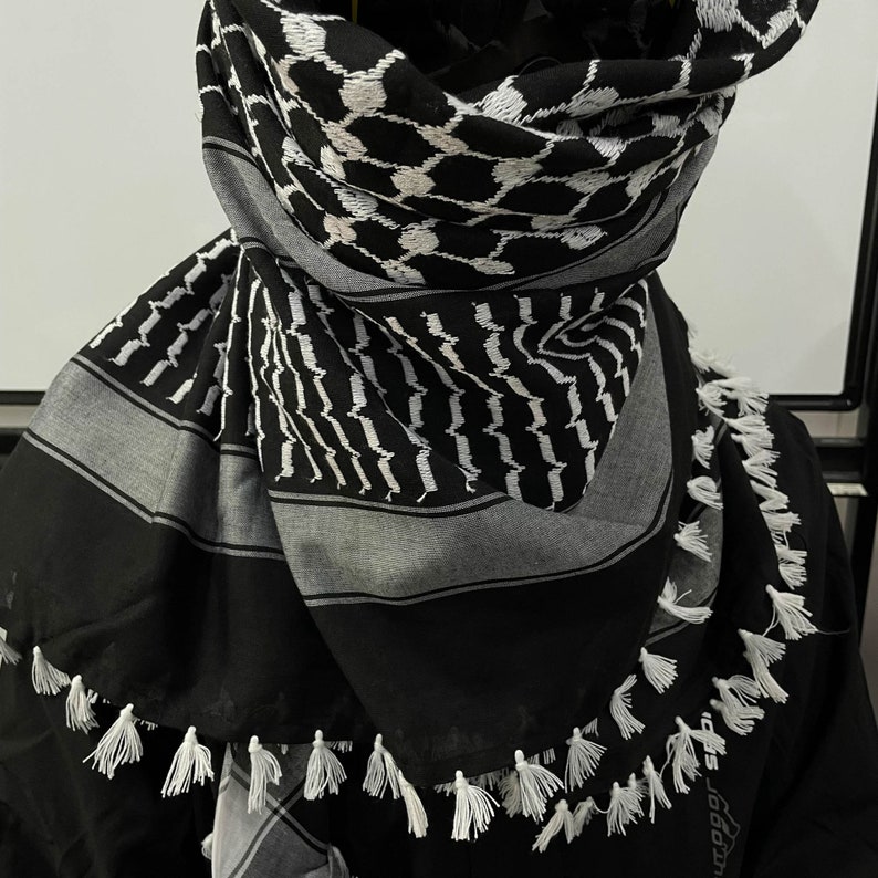 Keffiyeh Palestine Scarf Free Palestine Traditional Cotton Etsy