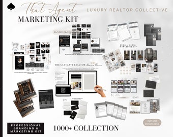 That Agent BRAND MARKETING KIT, 1000 collective, digital planner, For sale signs, listing kit, social media, buyer seller guide, all-in-one