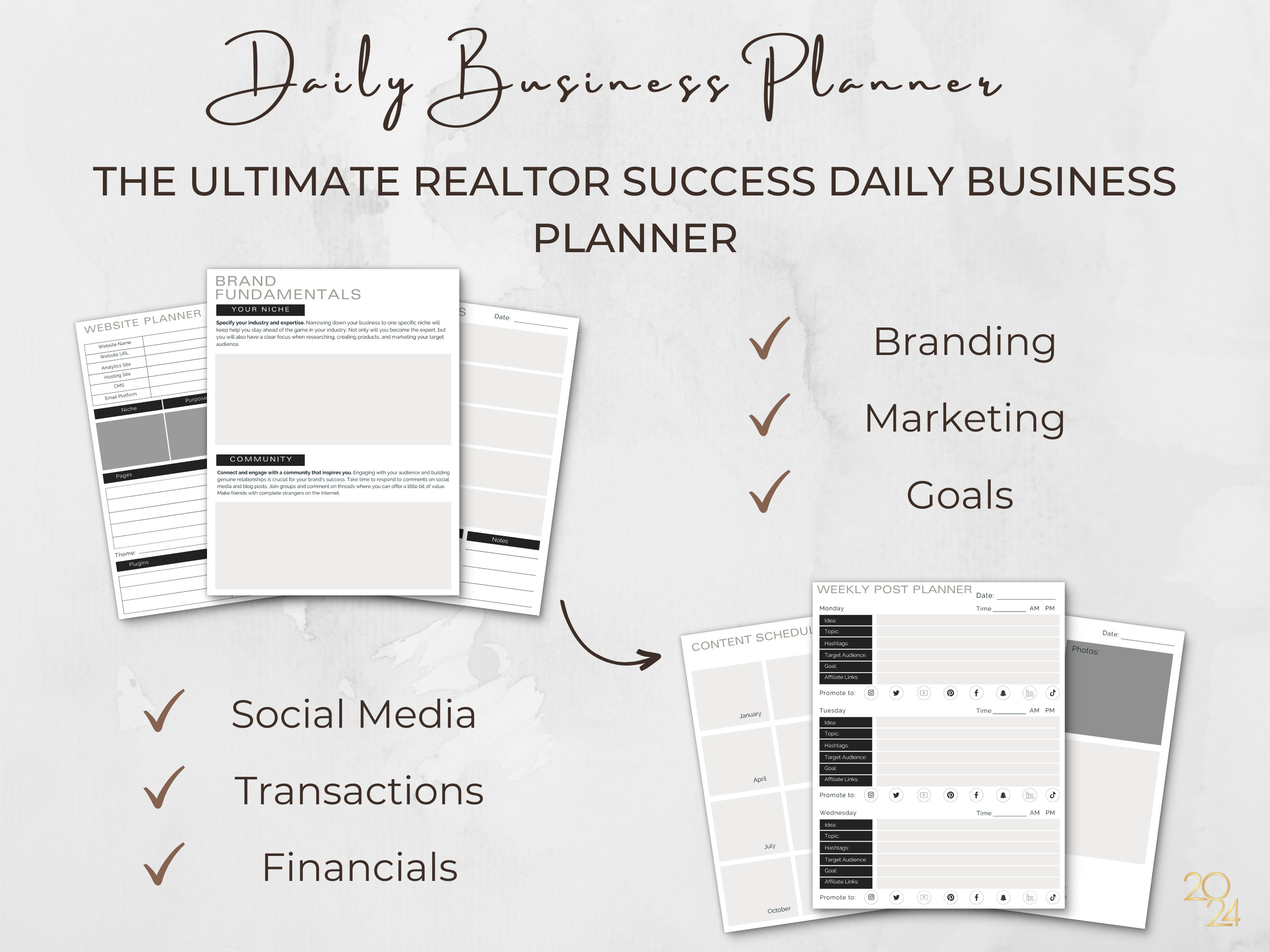 Weekly Realtor Schedule Planner