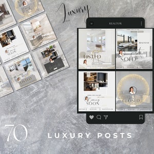 Real Estate Social Media Marketing Kit Realtor Social Media Branding Instagram Marketing Luxury Realtor Instagram Marketing