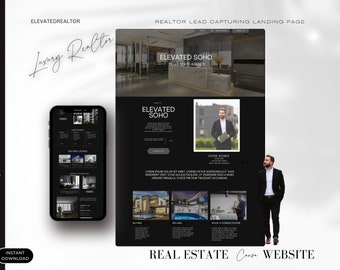 Luxury Real Estate Canva Website Editable Template Lead Funnel Optimized
