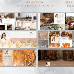Luxury Realtor, Facebook Cover Photo, Social Media Banner, Facebook Cover, Realtor Marketing Material, Canva Template, Fall Real Estate