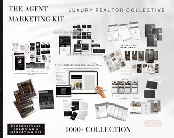 The Agent Marketing Kit, luxury realtor all-in-one business brand marketing tool kit, open house, for sale sign bundle, social media kit
