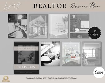 Realtor Business Plan, Real Estate Marketing, Real Estate Business Plan Template, Marketing Plan, Agent Business Plan, Real Estate Planner