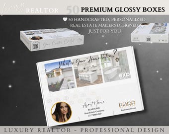 Complete Marketing Mailer box and Design for custom CMA Listing Presentation neighborhood Farming new client real estate Realtor Boxes