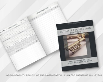 Real Estate Prospecting Tracker | Realtor Daily Checklist (Digital)