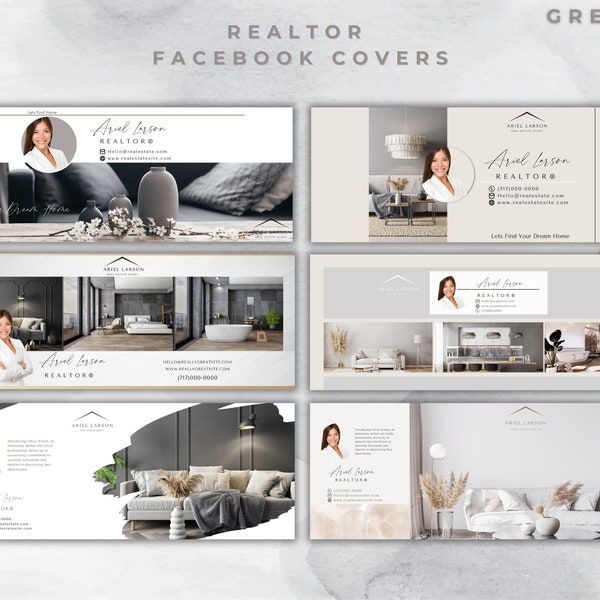 Real Estate Banner, Social Media, Linked in, Facebook Cover, Luxury Realtor, Real Estate Marketing, Website Banner Canva Template