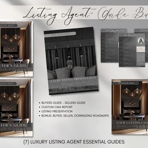 Realtor Market expert packet Home Buyer Canva Printable Guide, Real Estate Marketing Template Bundle, Real Estate Buyer and Seller Guide
