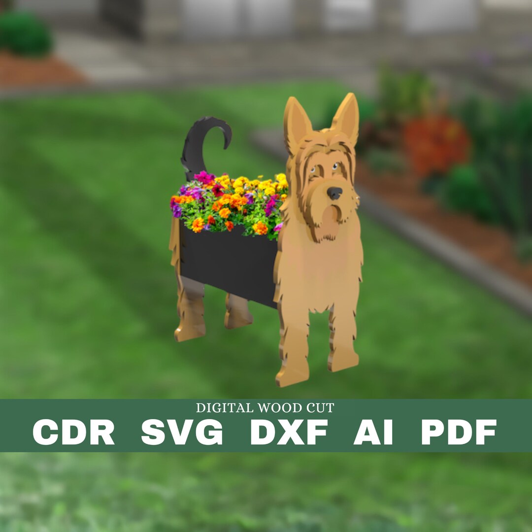 Yorkshire Terrier Planter Pattern Dog Wood Planter DIY - Etsy