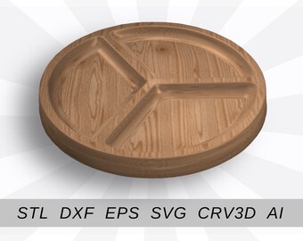 Kitchen tray files for cnc and 3D printer. Serving tray cnc router stl dxf EPS svg crv3d vcarved