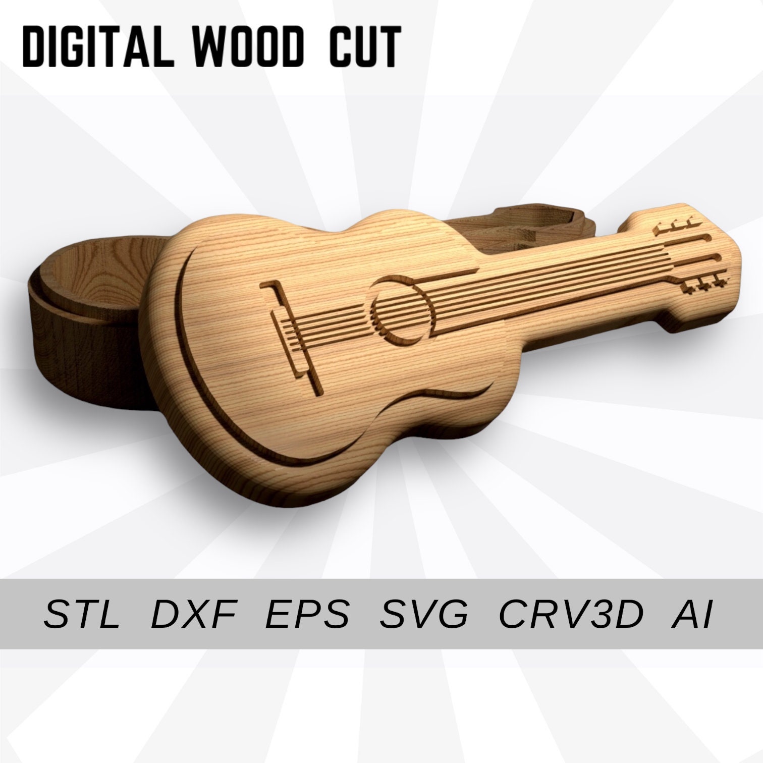 Fichier STL Support Mural Guitare 🎸・Plan à imprimer en 3D à